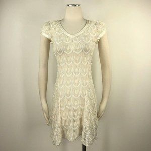 Missoni Dress White Crochet Fit Flare Sheer Lace E